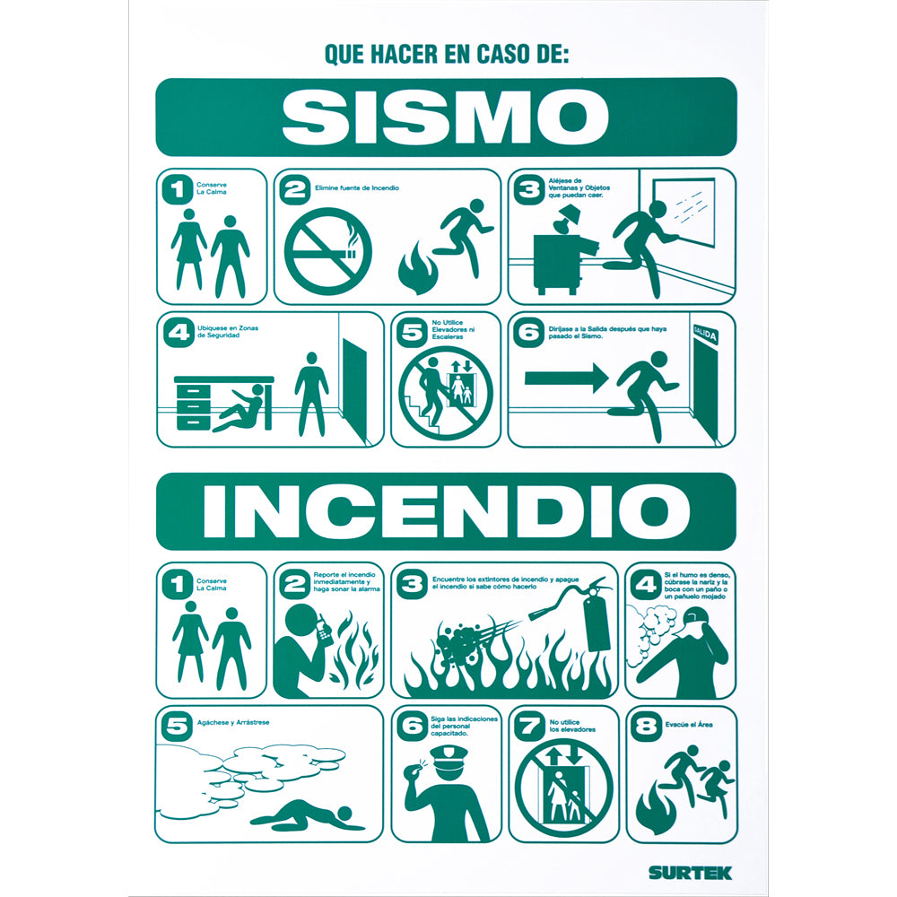 Señal "Sismo/incendio"  Surtek
