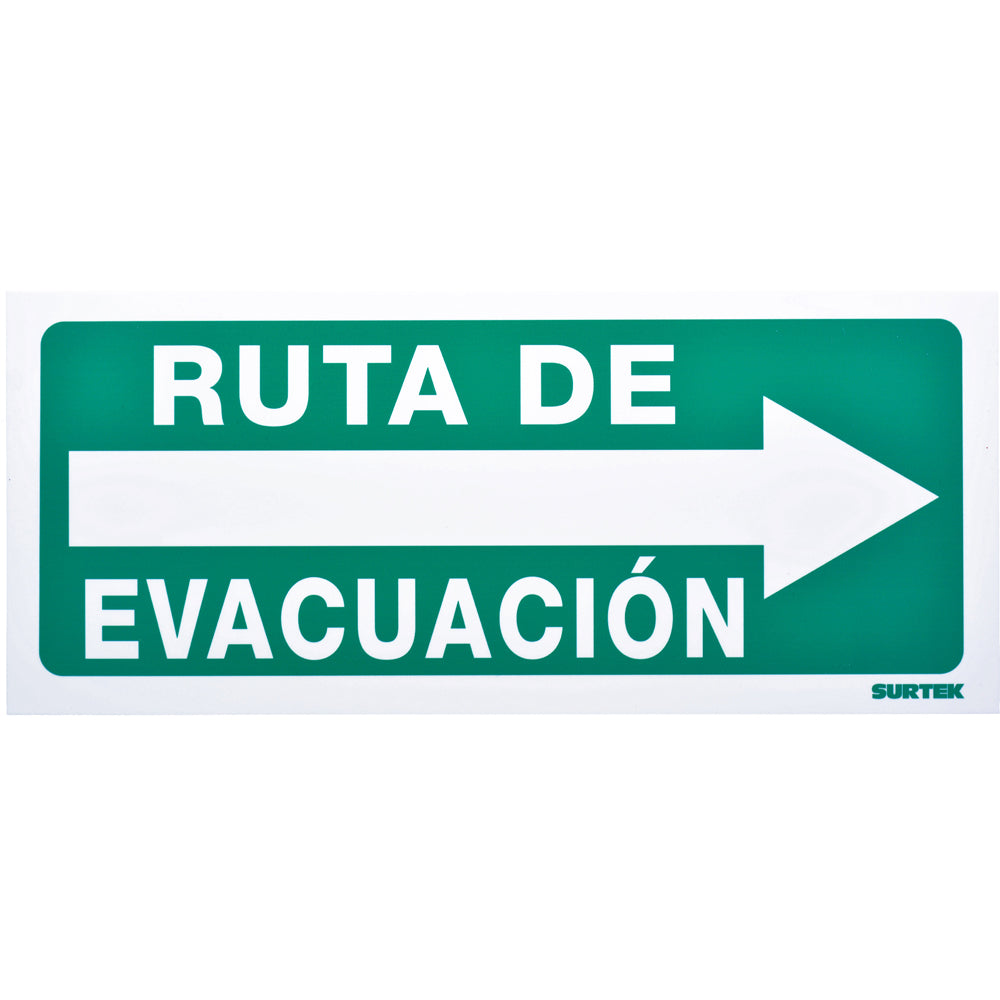 Señal "Ruta de evacuación" der Surtek
