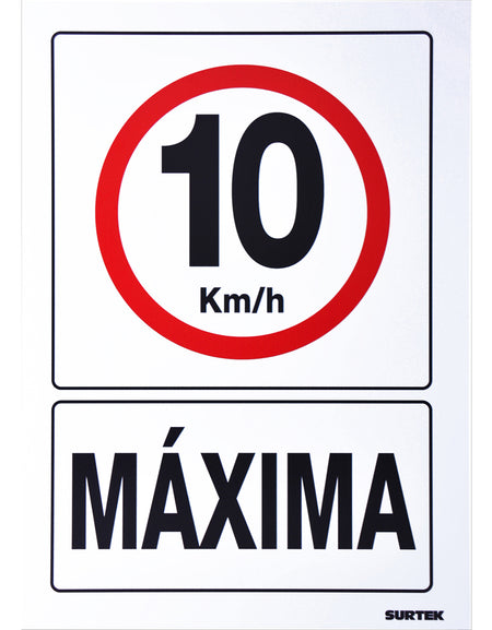 Señal "10 km/h máxima"  Surtek