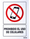 Señal "Prohibido el uso de celulares" Surtek