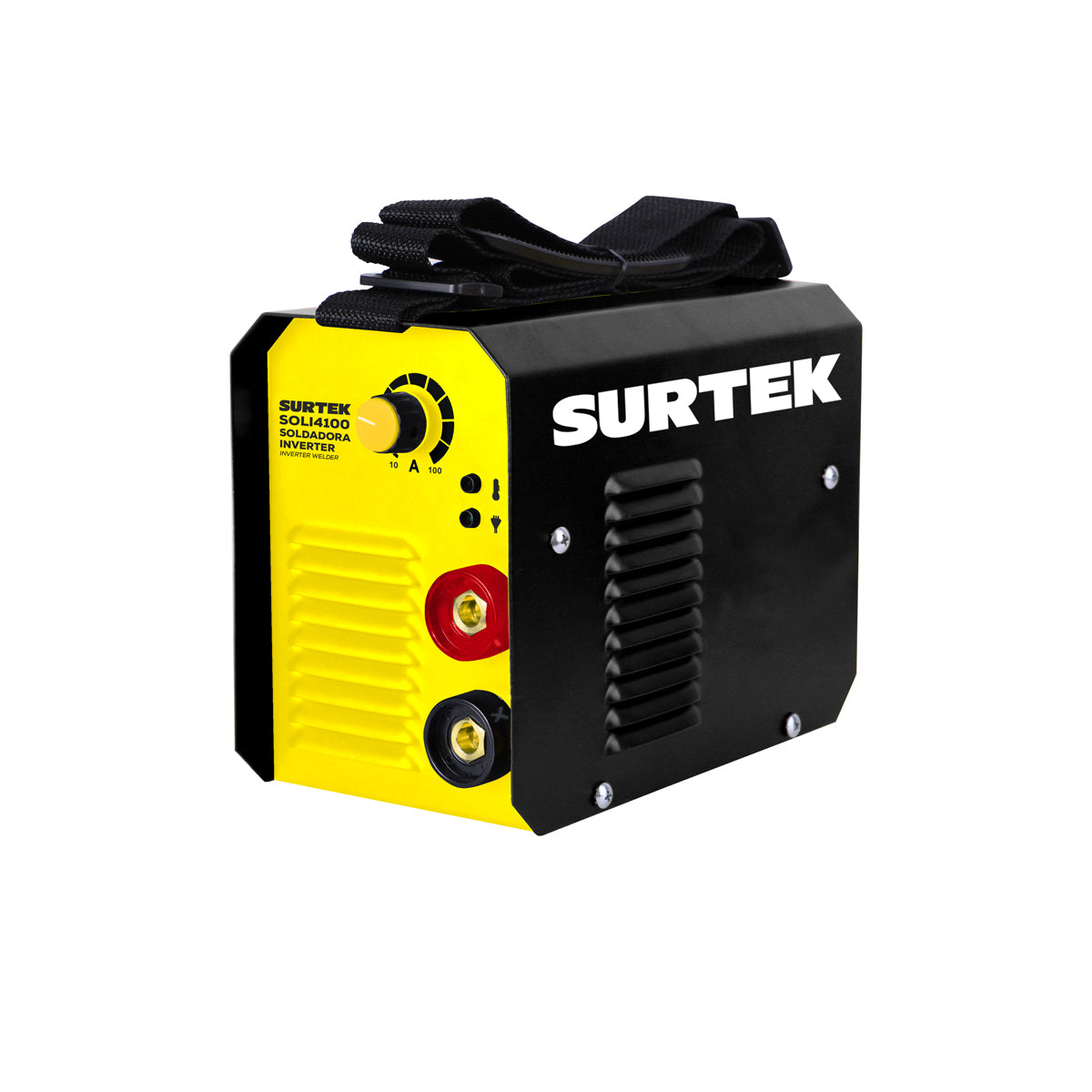 Surtek Soldadora inverter, con voltaje de entrada de 110 V, voltaje de salida de 24 V, frecuencia de 60 Hz, rango de corriente de 20 a 100 A, para electrodos E6013 Y E7018.