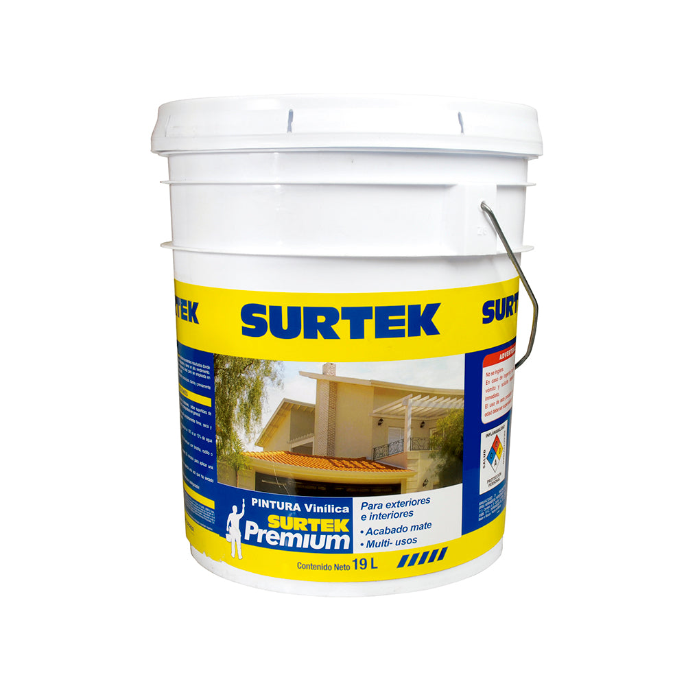 Pintura Vinílica Premium amarillo durazno 19lt Surtek