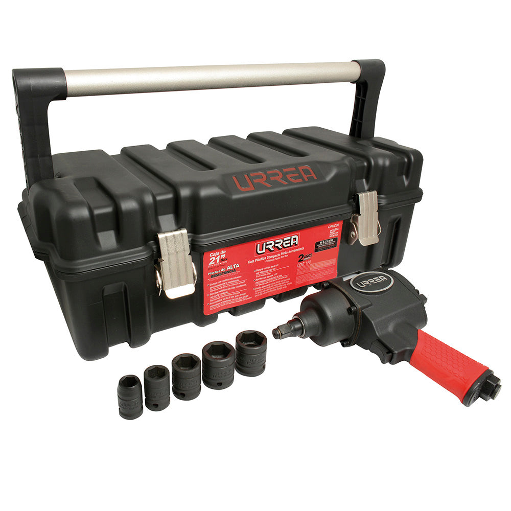 Juego pistola neumática UPC731A de 1/2" 10 pzs métrico Urrea