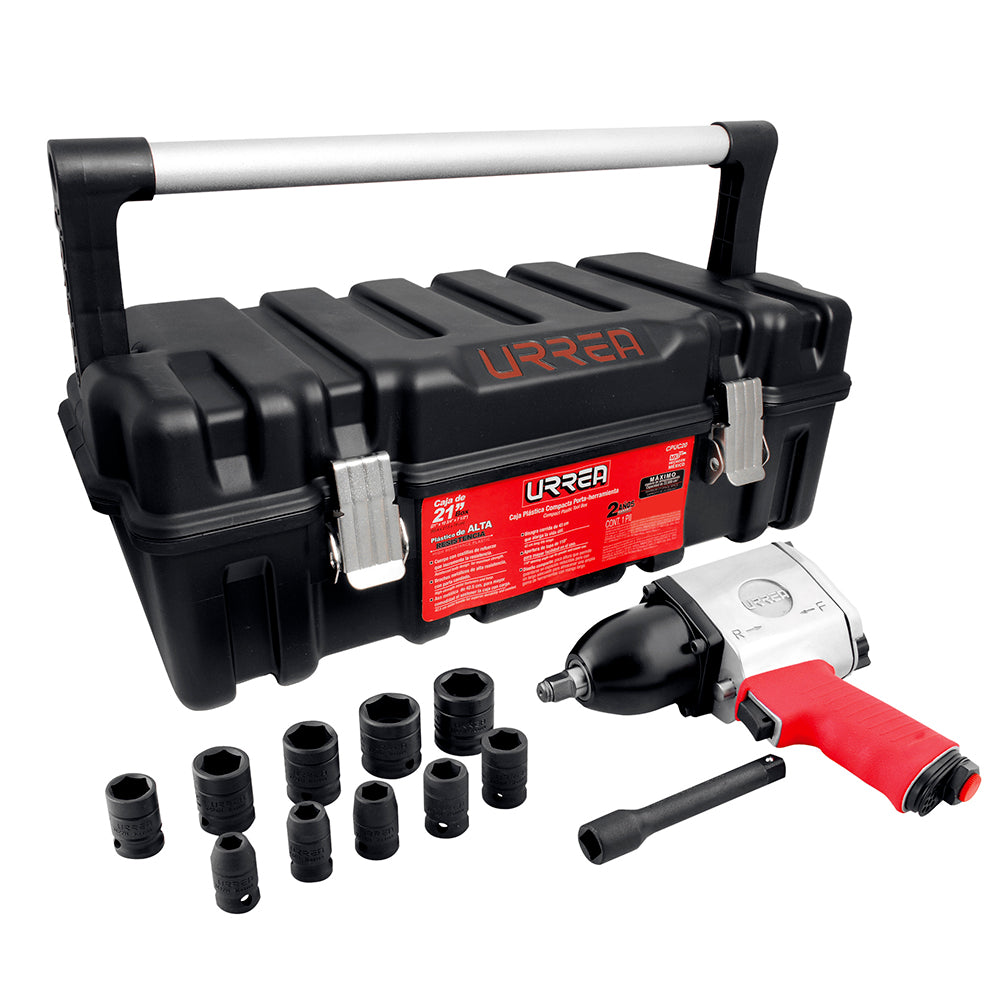 Juego pistola neumática UP734 de 1/2" 12 pzs en pulg Urrea