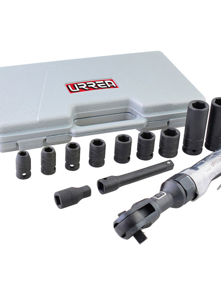 Juego matraca neumática UP886H de 1/2" 12pzs métrico Urrea