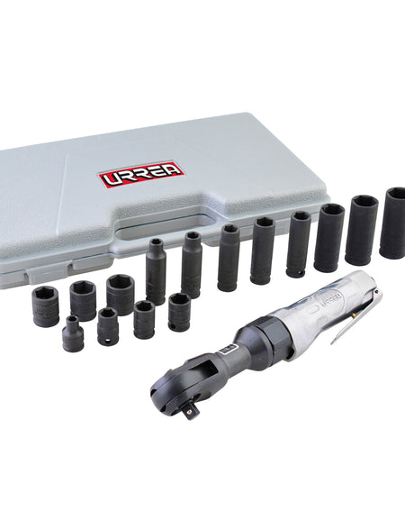 Juego matraca neumática UP886 3/8" 14 pzas en pulgadas Urrea