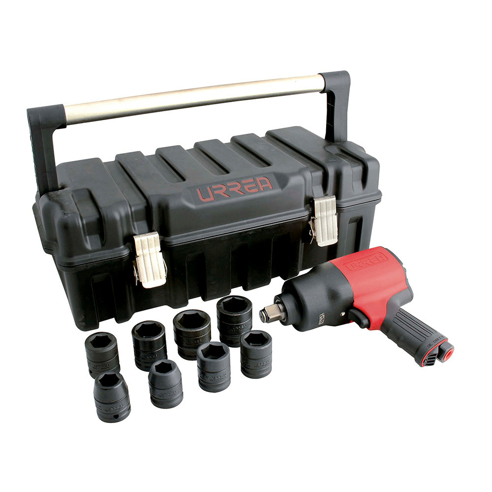 Juego pistola neumática UPC776 de 3/4" 10 pzs en pulg Urrea